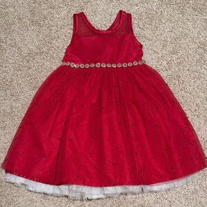 American Princess Sparkling Red Kids Dress